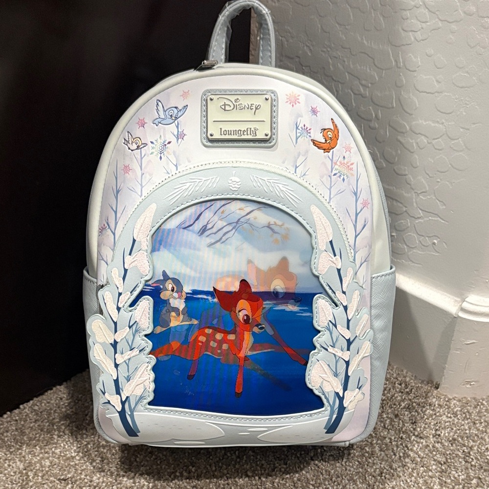 Loungefly Disney Bambi Backpack - White and Blue